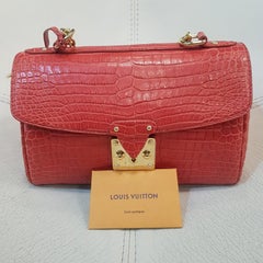LOUIS VUITTON Alligator Mat Red Bag