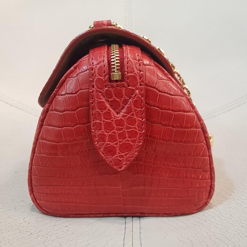 LOUIS VUITTON Alligator Mat Red Bag For Sale 1