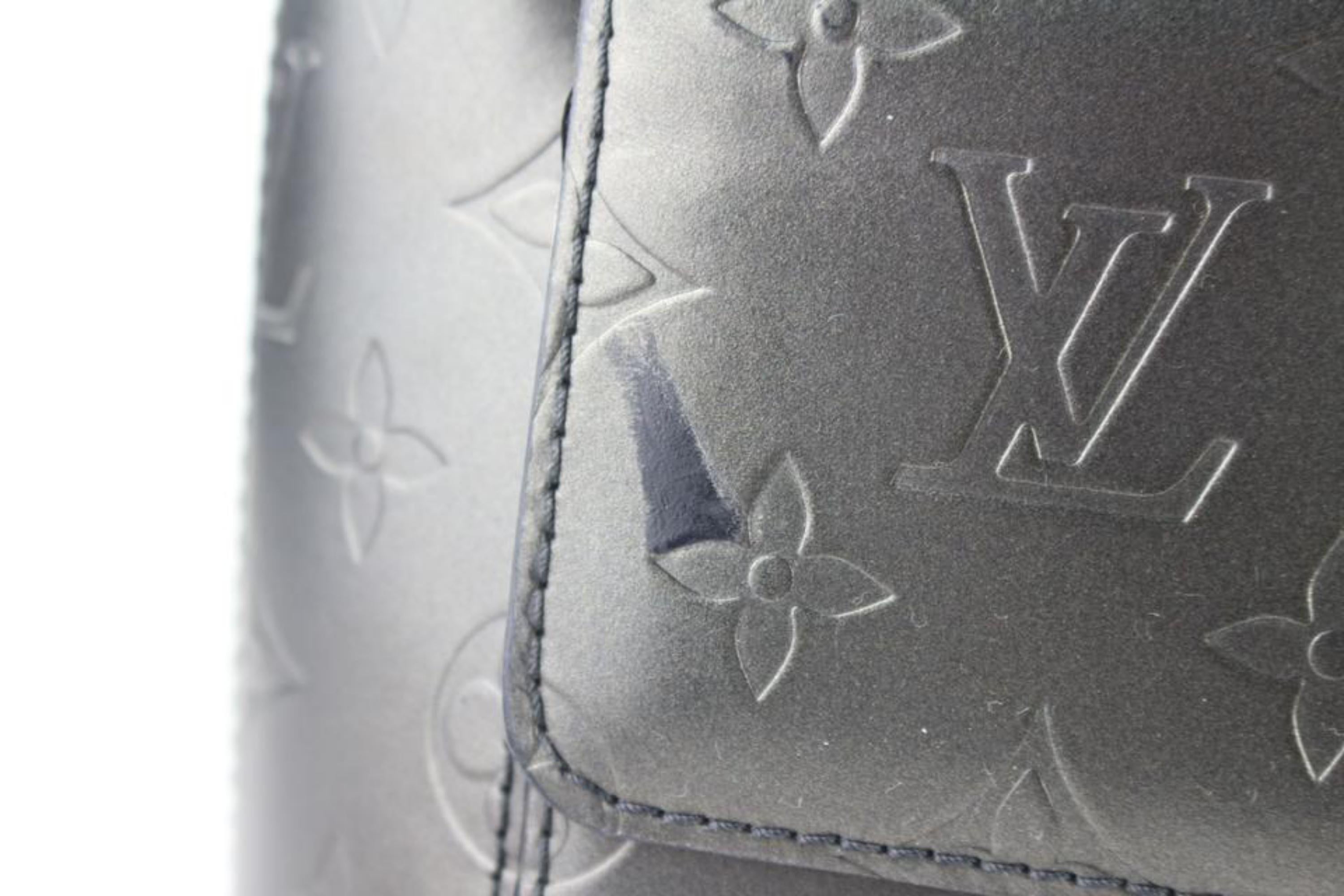 Louis Vuitton Allston Slate Mat Vernis 17lz1113 Blue Patent Leather Shoulder Bag For Sale 6