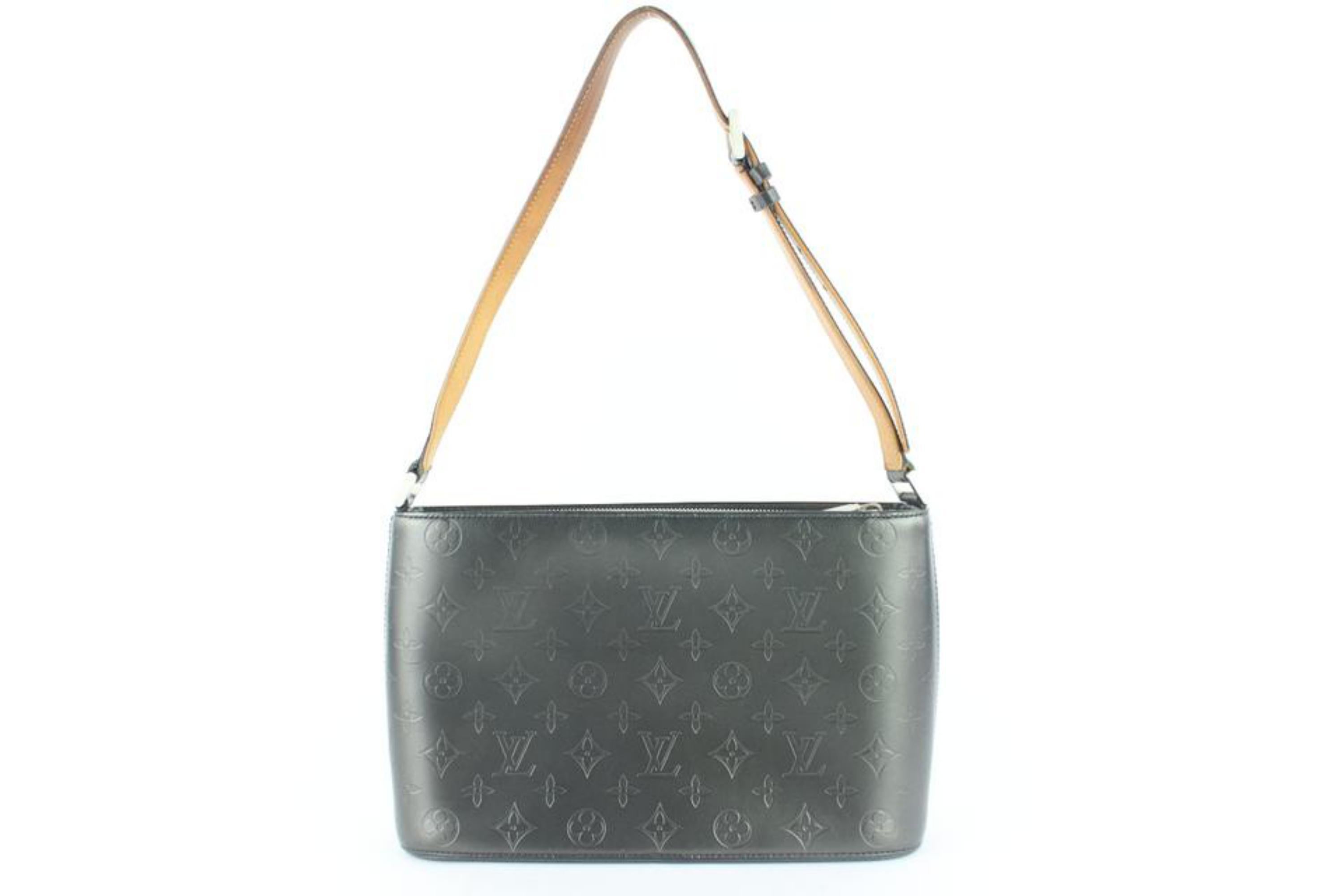 Louis Vuitton Allston Slate Mat Vernis 17lz1113 Blue Patent Leather Shoulder Bag For Sale 2