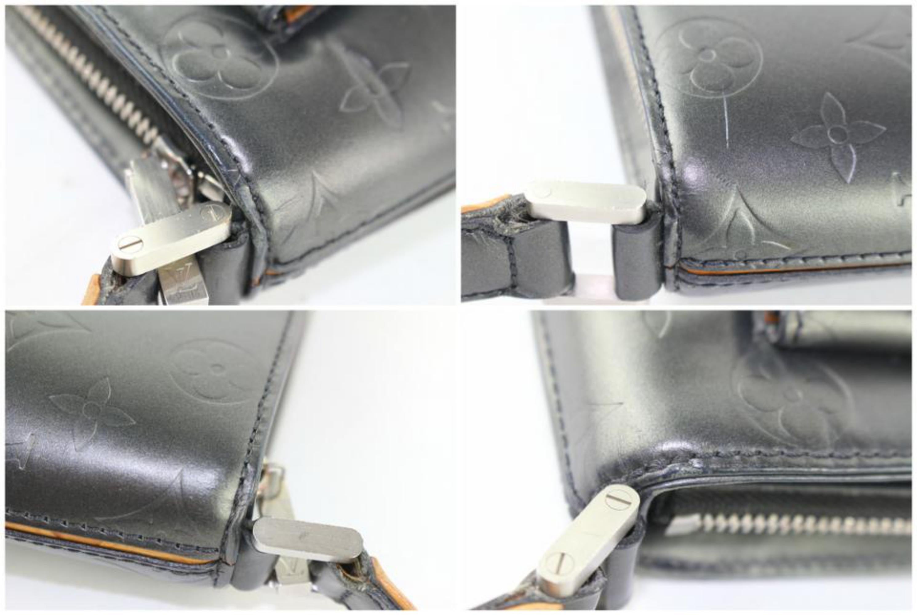 Louis Vuitton Allston Slate Mat Vernis 17lz1113 Blue Patent Leather Shoulder Bag For Sale 3