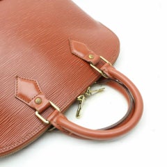 Louis Vuitton Alma 86529 Brown Leather Satchel