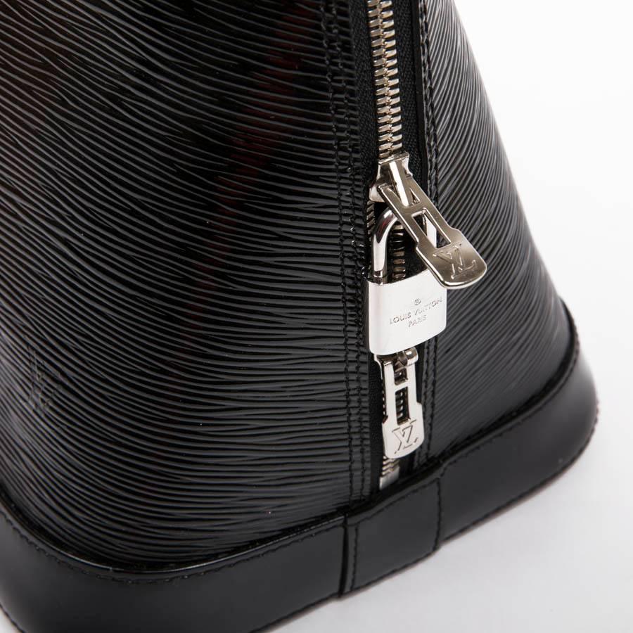 Women's Louis Vuitton Black Patent Epi Leather Large Model Alma Bag 