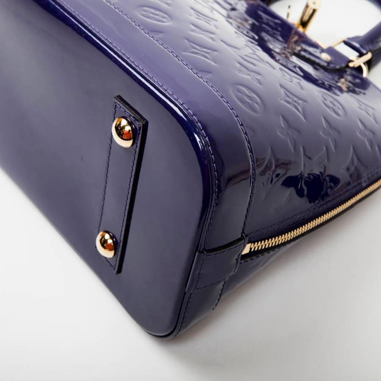 LOUIS VUITTON 'Alma' bag small model in purple embossed monogram patent  leather - VALOIS VINTAGE PARIS