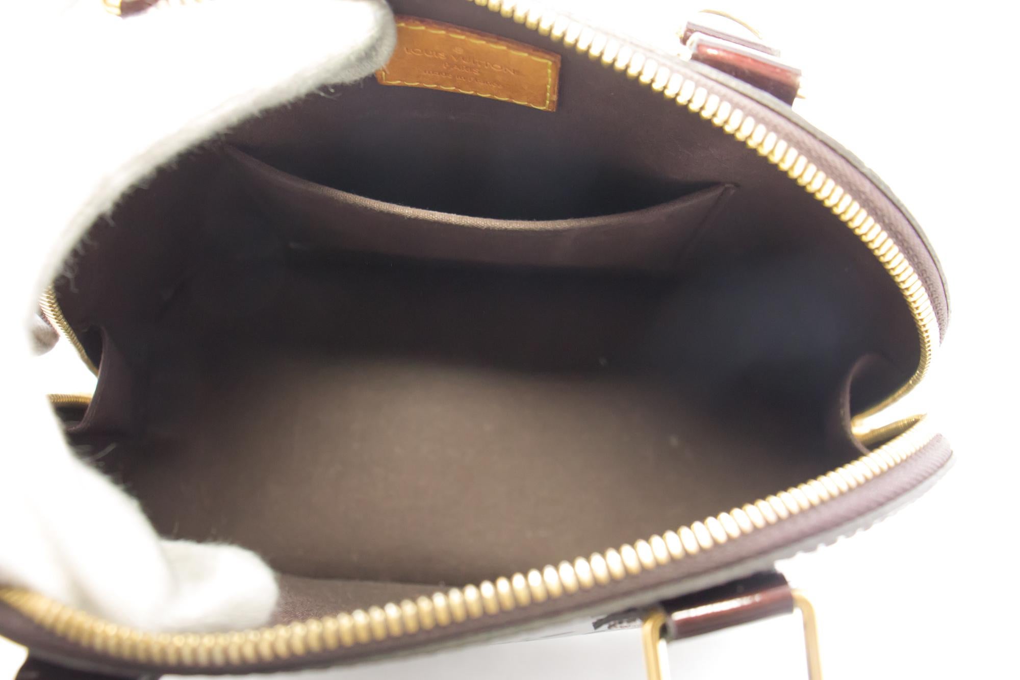 Louis Vuitton Alma BB Amaranth Monogram Vernis Bag Handbag M91678 5