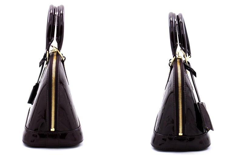 Louis Vuitton Monogram Vernis Alma BB w/ Strap - Burgundy Handle Bags,  Handbags - LOU789293