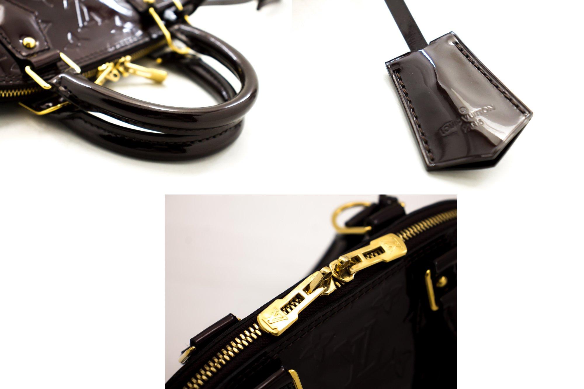 Louis Vuitton Alma BB Amaranth Monogram Vernis Bag Handbag M91678 2