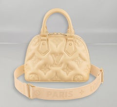 Louis Vuitton Alma BB bag Banana Yellow Quilted and embroidered smooth calfskin