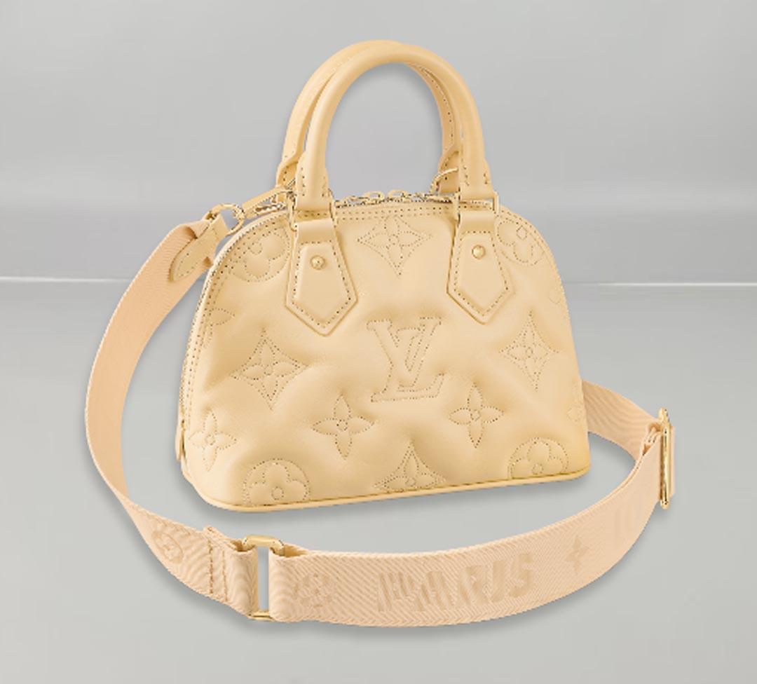Louis Vuitton Alma BB bag Banana Yellow Quilted and embroidered smooth calfskin 1