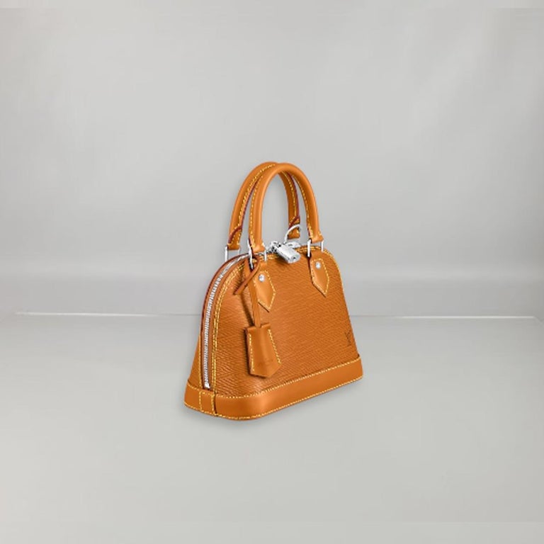 Louis Vuitton Alma BB Bag Golden Honey Grained Epi Cowhide Leather For