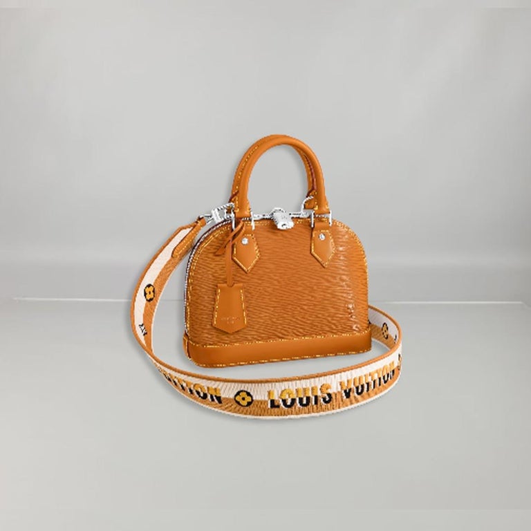 Louis Vuitton Alma BB Bag Golden Honey Grained Epi Cowhide Leather For