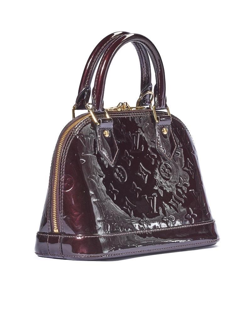 Women's Louis Vuitton Alma BB Borsa a Tracolla Vernice Amaranto