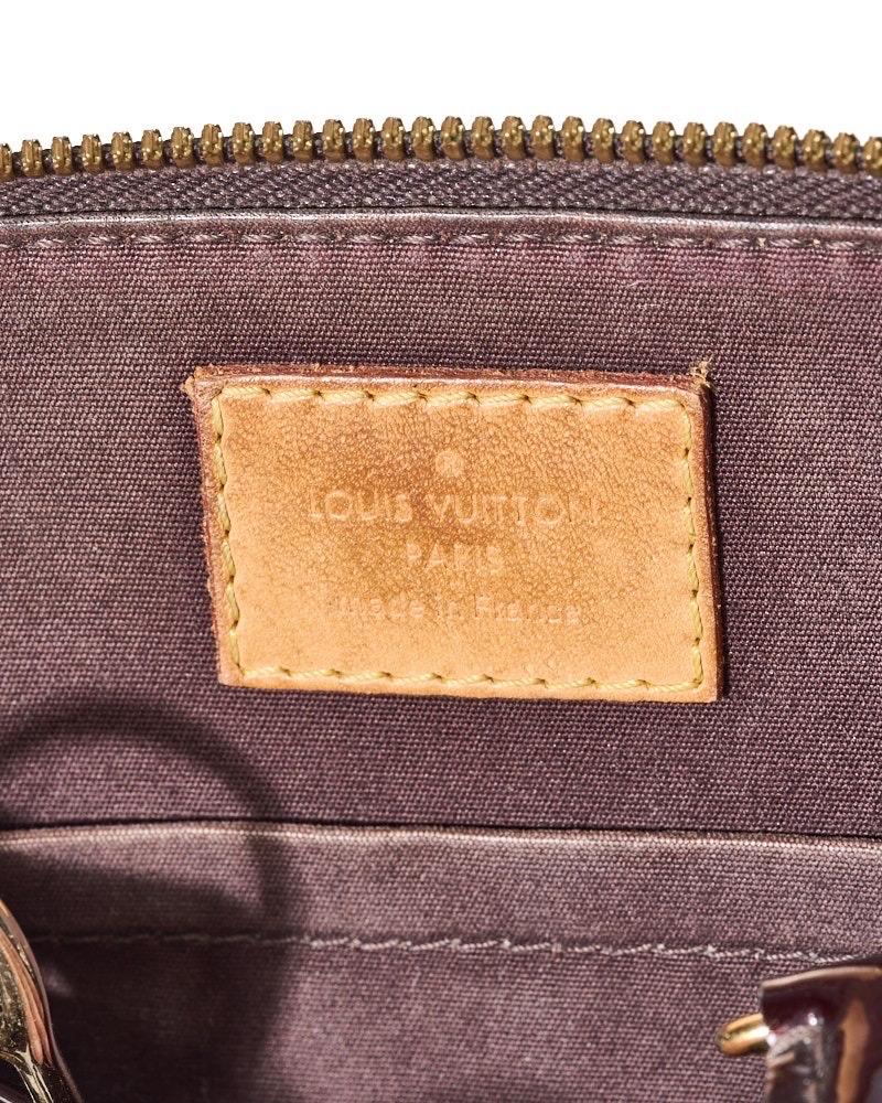 Louis Vuitton Alma BB Borsa a Tracolla Vernice Amaranto 2
