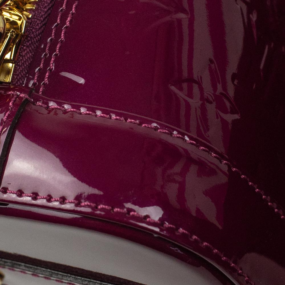LOUIS VUITTON, Alma BB in burgundy patent leather 4