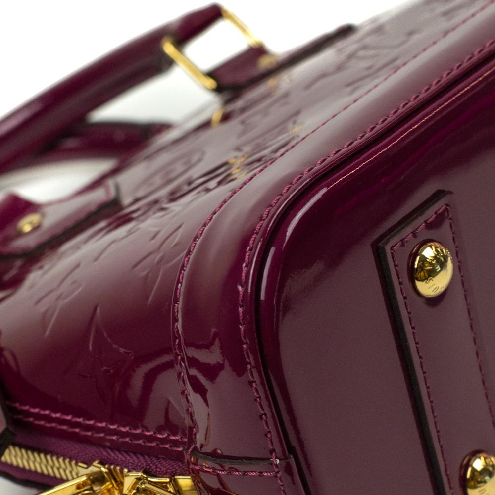 LOUIS VUITTON, Alma BB in burgundy patent leather 7