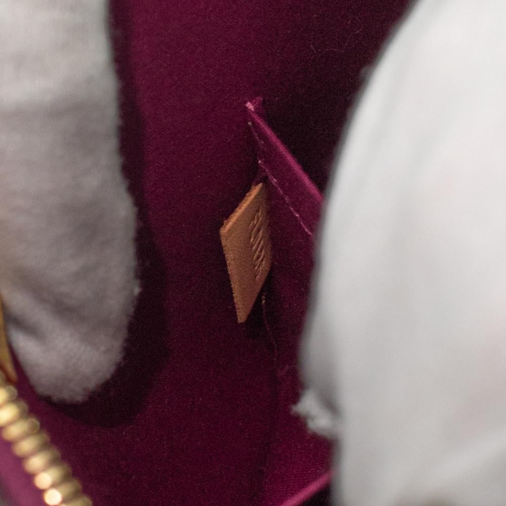 LOUIS VUITTON, Alma BB in burgundy patent leather 1