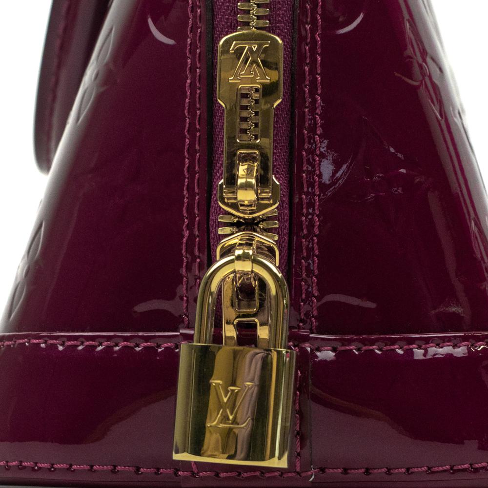LOUIS VUITTON, Alma BB in burgundy patent leather 2