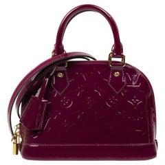 LOUIS VUITTON, Alma BB in burgundy patent leather