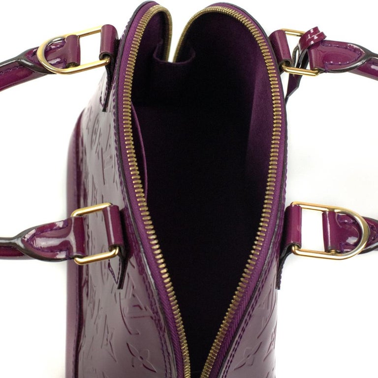 LOUIS VUITTON, Alma BB in purple patent leather