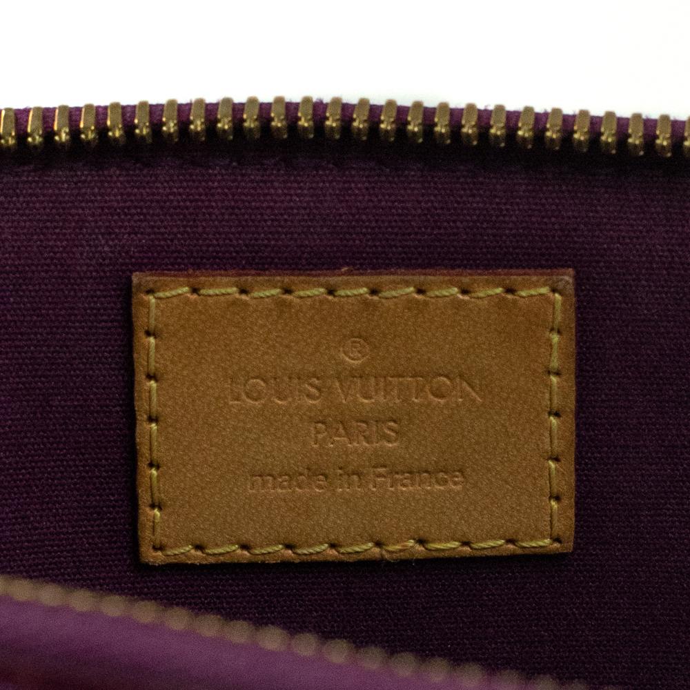 Black LOUIS VUITTON, Alma BB in purple patent leather For Sale