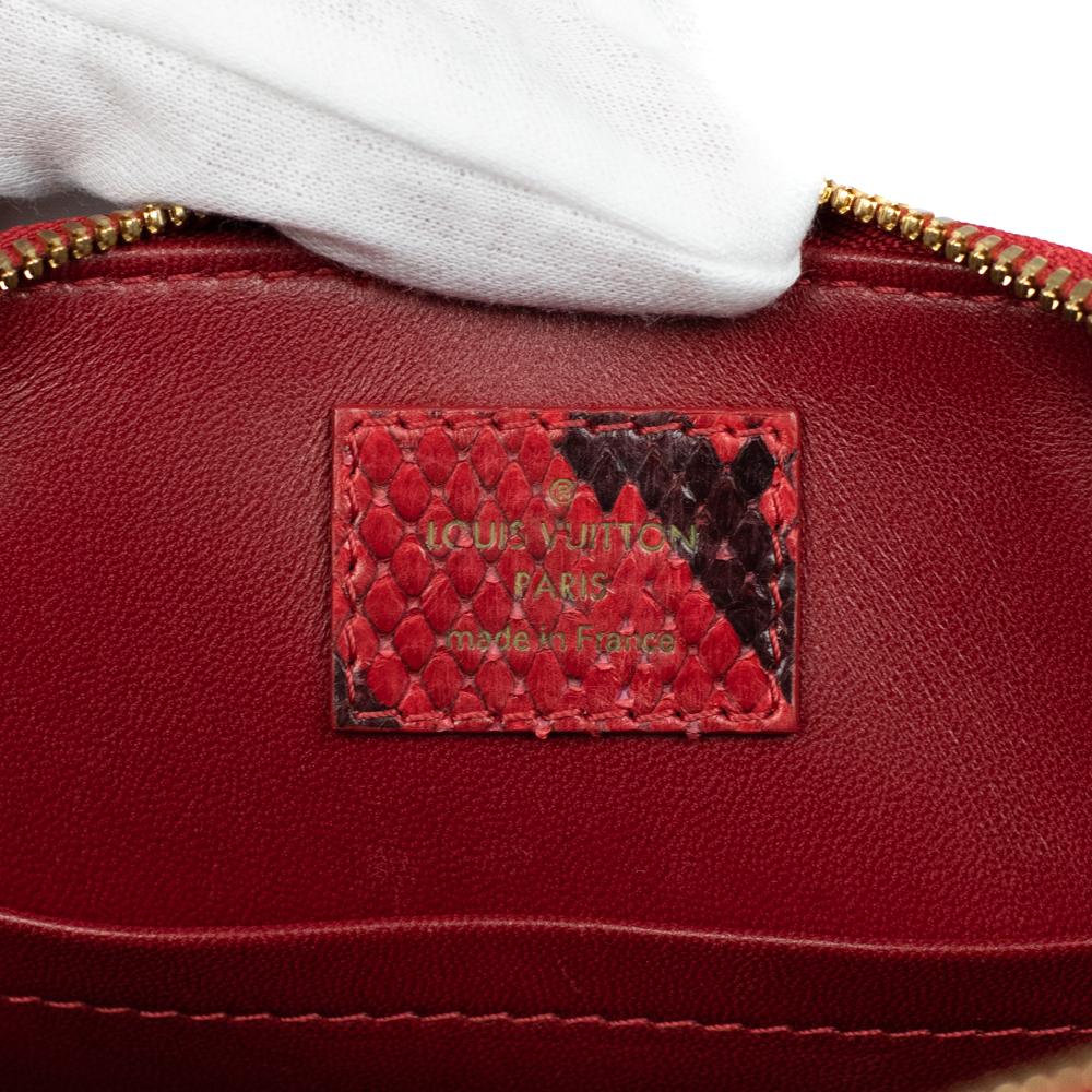 LOUIS VUITTON, Alma BB in red exotic leather For Sale 1