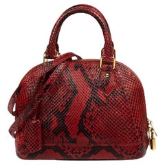 LOUIS VUITTON, Alma BB in red exotic leather