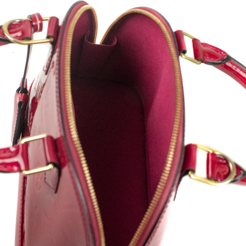 louis vuitton alma red patent leather