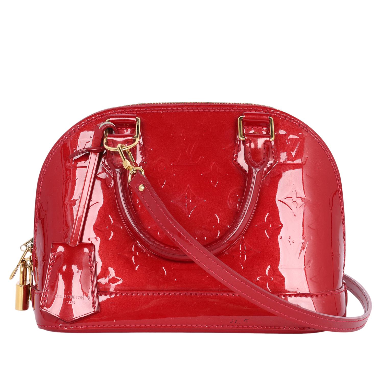 Louis Vuitton Alma BB Red Leather 6
