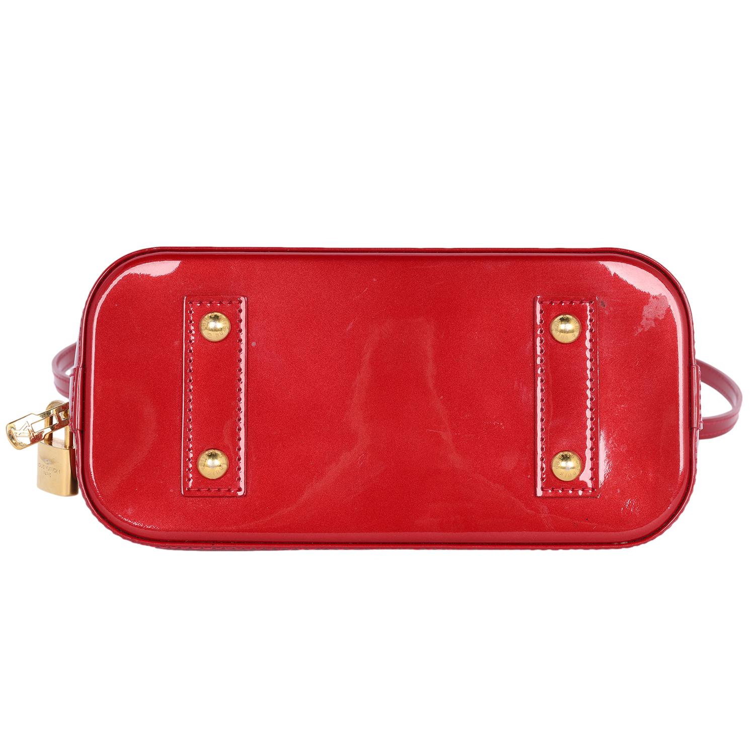 Louis Vuitton Alma BB Red Leather 7