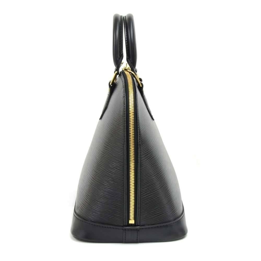 Women's Louis Vuitton Alma Black Epi Leather Hand Bag