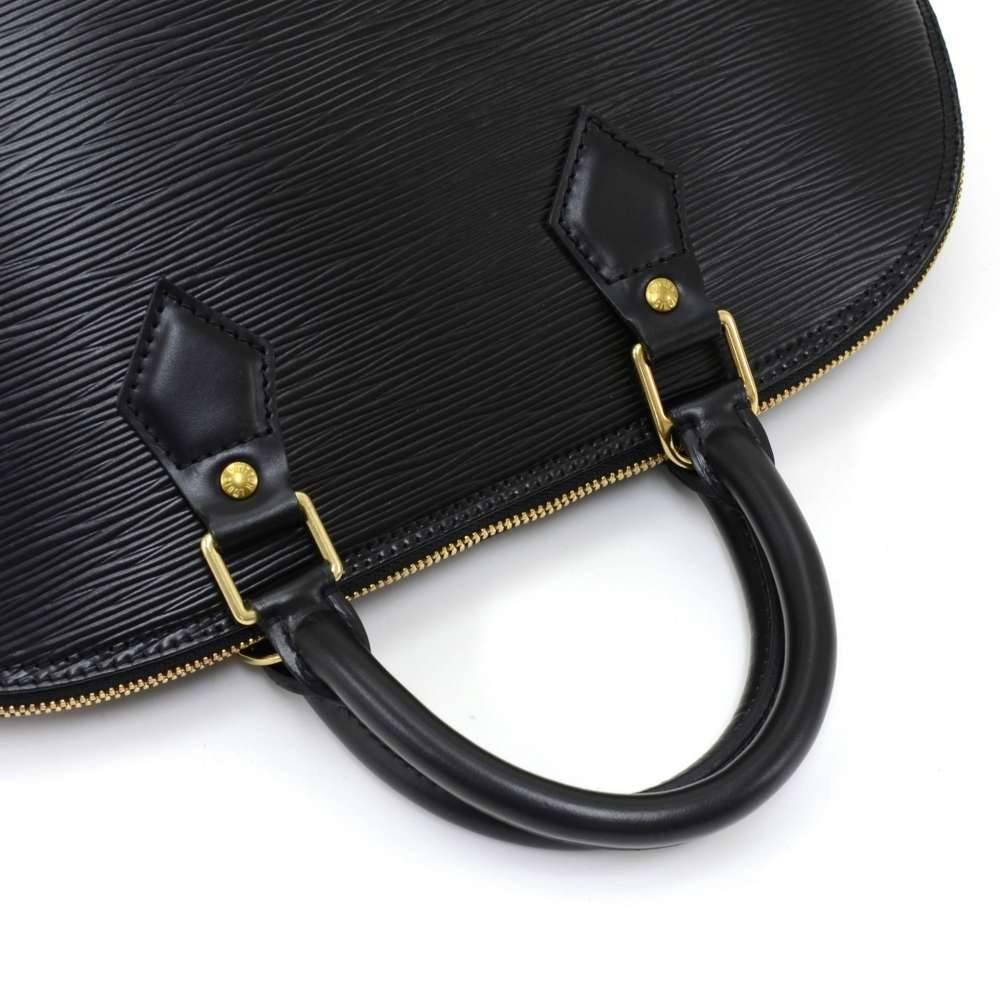 Louis Vuitton Alma Black Epi Leather Hand Bag 2
