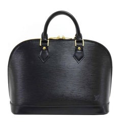 Louis Vuitton Alma Black Epi Leather Hand Bag