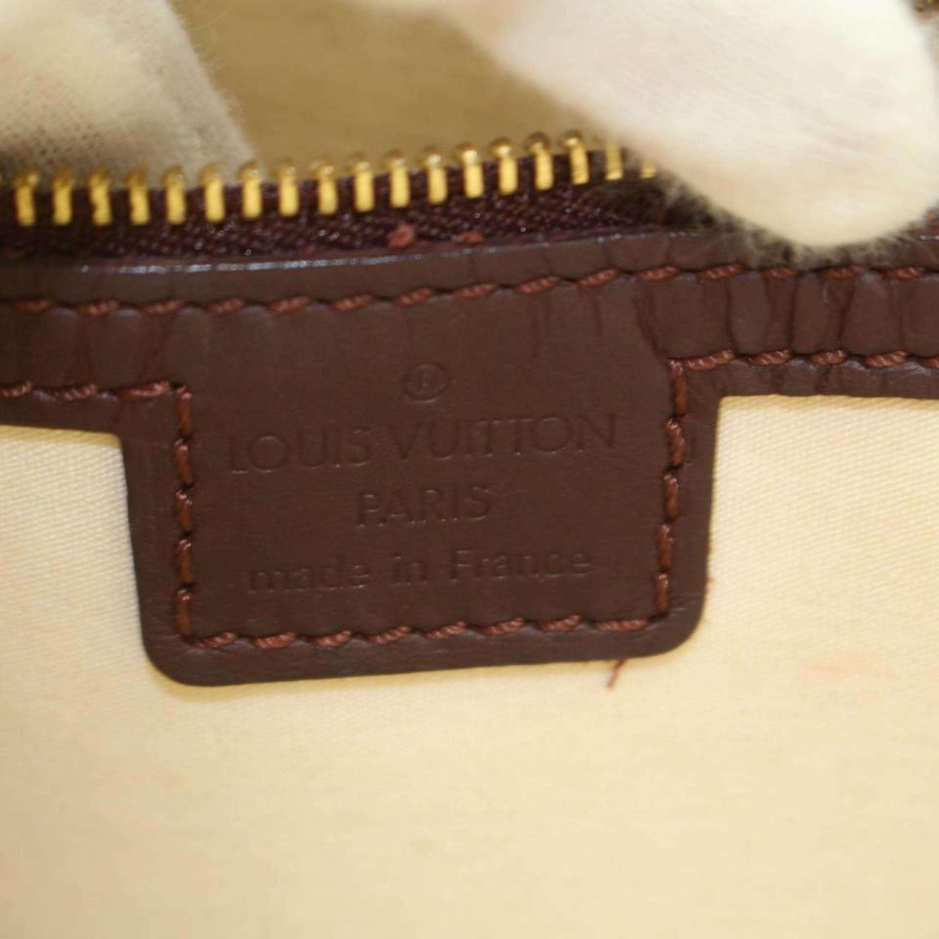 Louis Vuitton Alma Bordeaux Mini Lin Haut 870016 Red Canvas Shoulder Bag For Sale 6