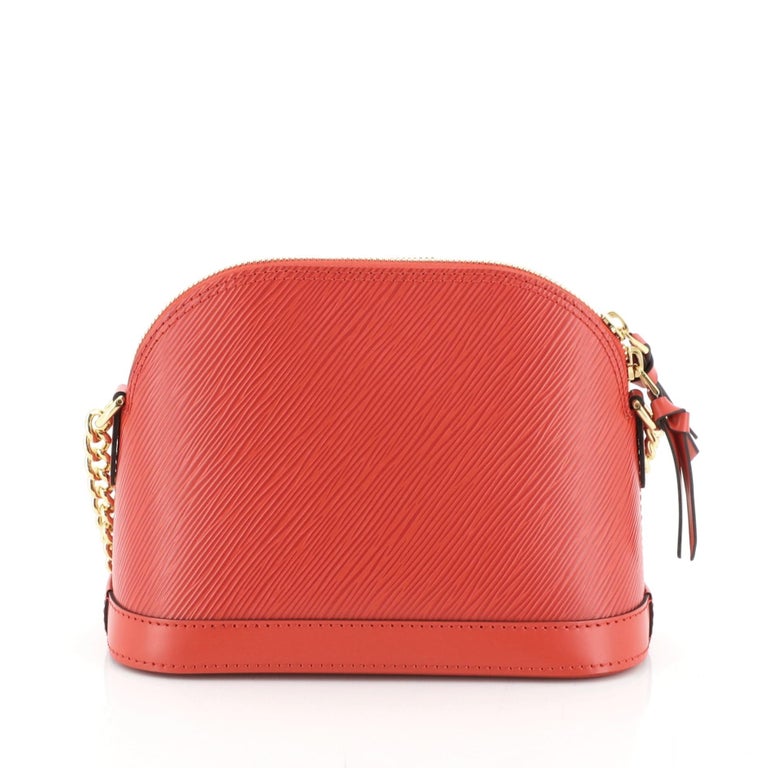 Louis Vuitton Alma Chain Handbag Epi Leather Mini For Sale at 1stdibs