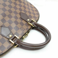 Louis Vuitton Alma Damier Ebene Pm 868021 Brown Coated Canvas Satchel