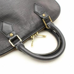 Louis Vuitton Alma Epi Noir 867431 Black Leather Satchel