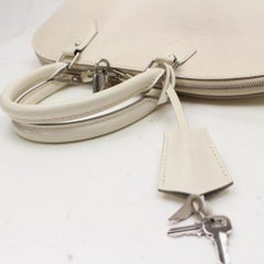 Louis Vuitton Alma Gm 866663 White Leather Satchel