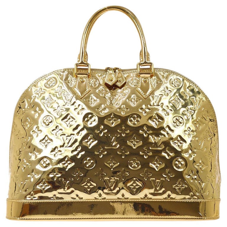 vuitton gold mirror bag