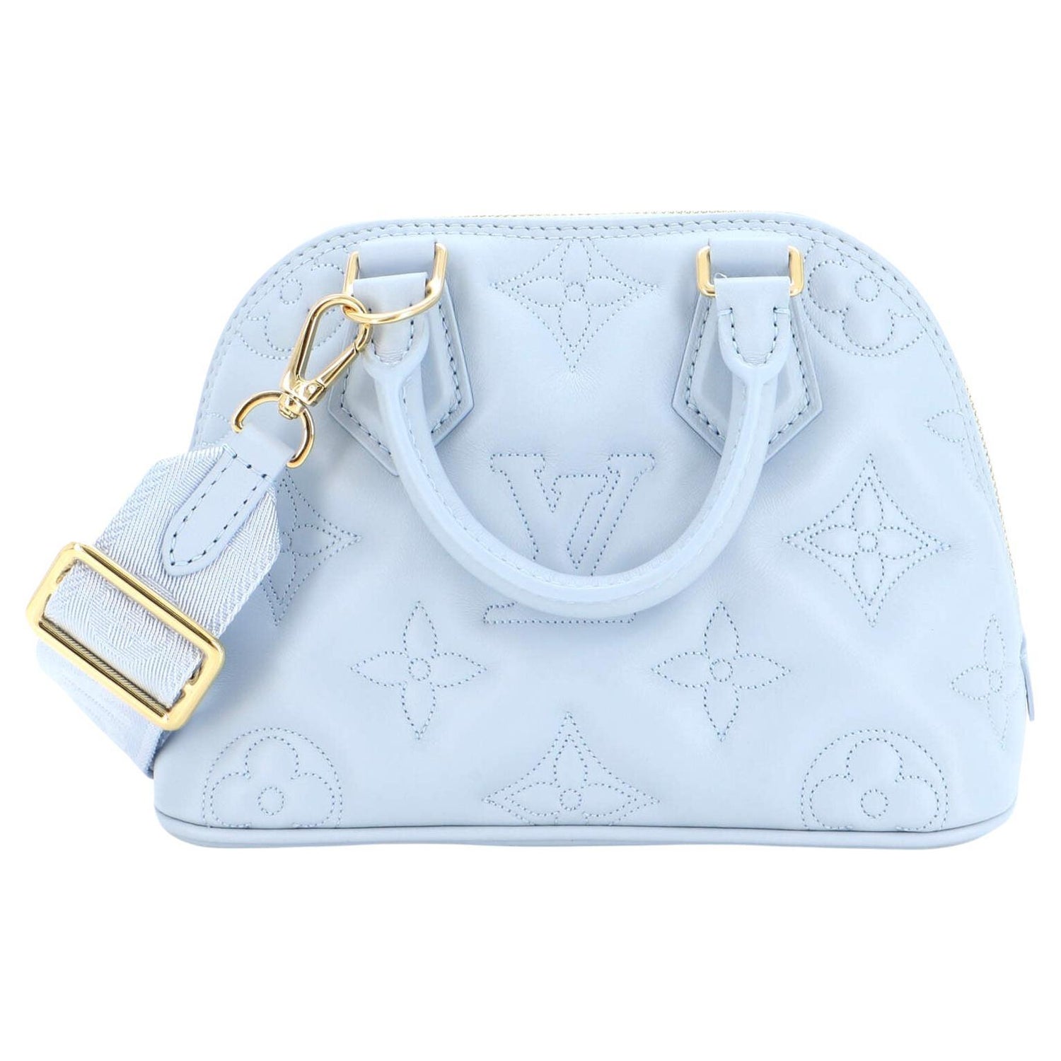 Louis Vuitton Alma BB Quilted Blue Glacier in Calfskin Leather