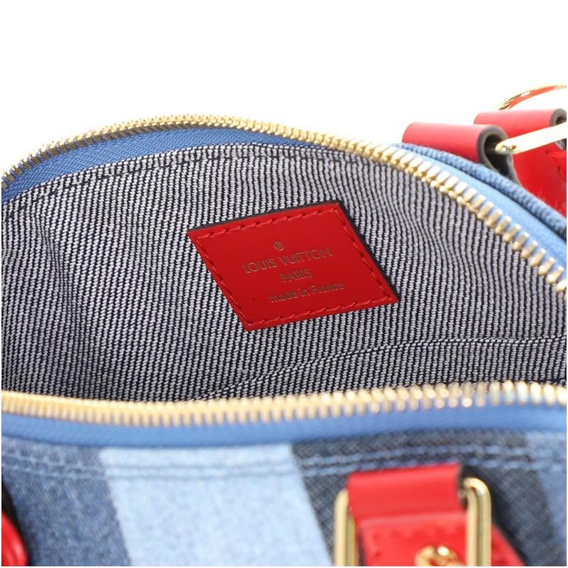 Louis Vuitton Alma Handbag Damier and Monogram Patchwork Denim BB In Good Condition In NY, NY