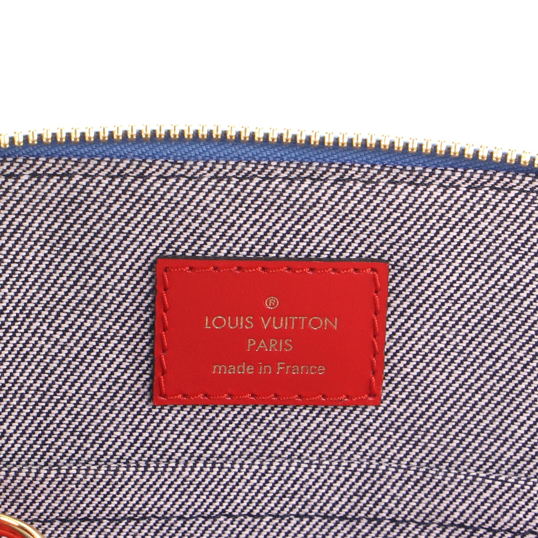 Louis Vuitton Alma Handbag Damier and Monogram Patchwork Denim BB In Good Condition In NY, NY