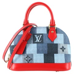 Louis Vuitton Alma Handbag Damier and Monogram Patchwork Denim BB