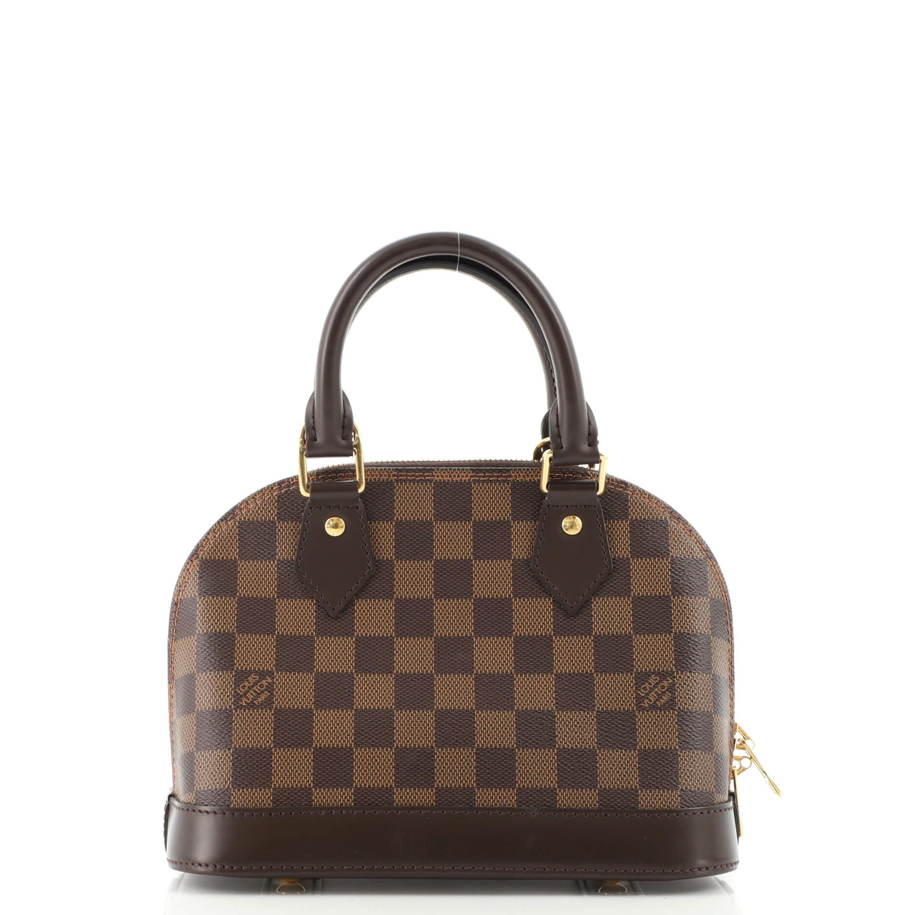 Brown Louis Vuitton Alma Handbag Damier BB