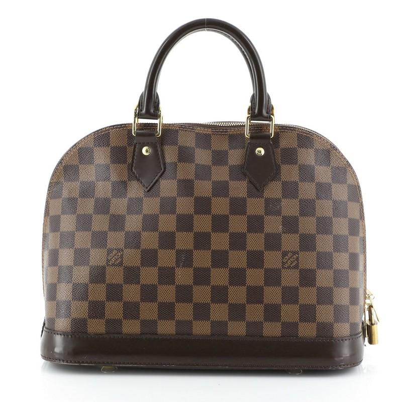 Black Louis Vuitton  Alma Handbag Damier PM