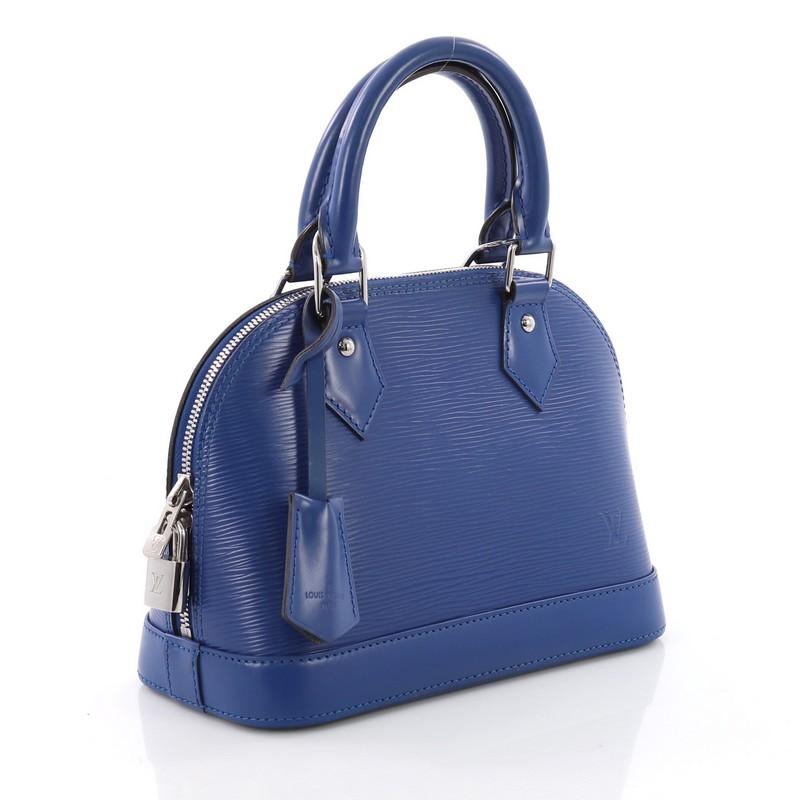 Purple Louis Vuitton Alma Handbag Epi Leather BB