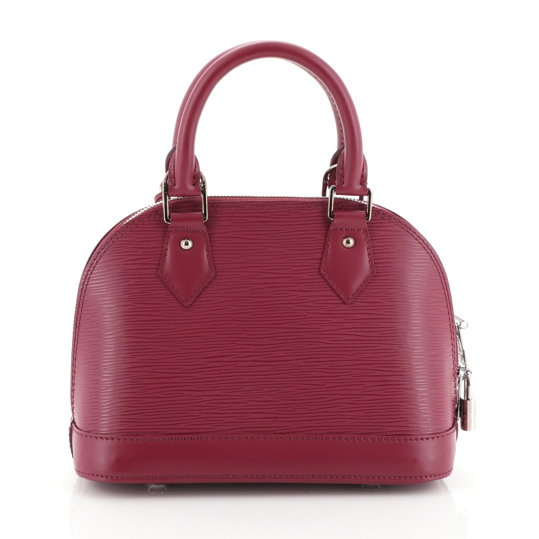 Brown Louis Vuitton Alma Handbag Epi Leather BB