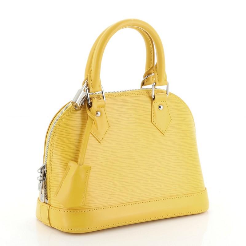Yellow Louis Vuitton Alma Handbag Epi Leather BB