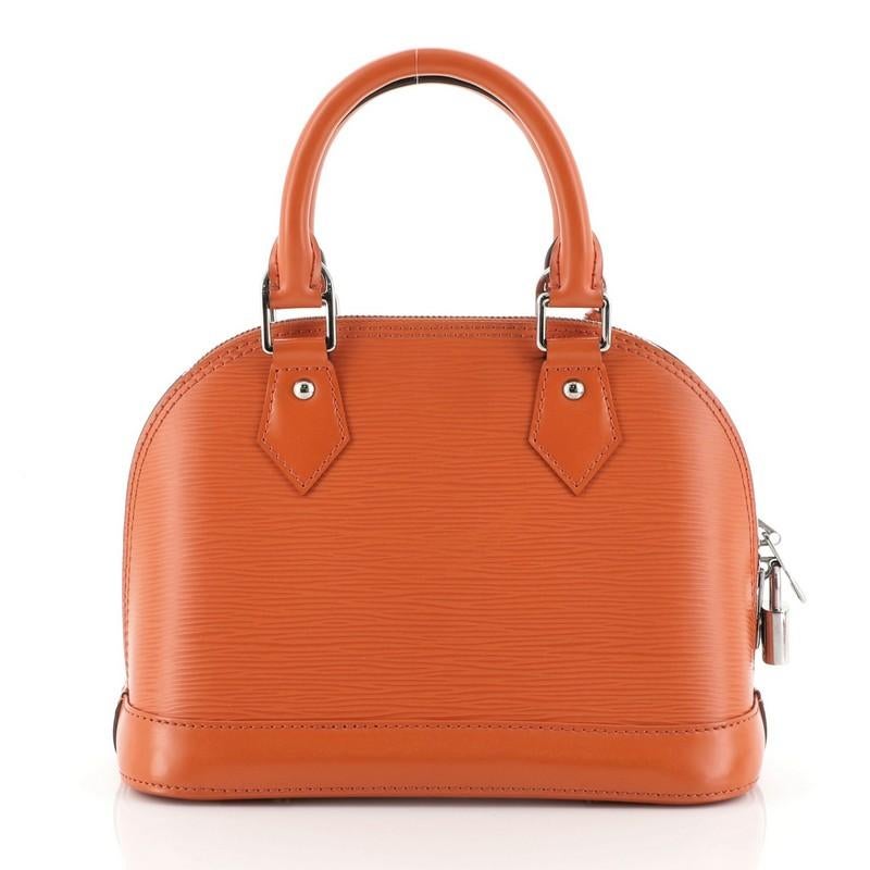 Orange Louis Vuitton Alma Handbag Epi Leather BB