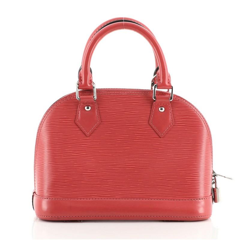 Pink  Louis Vuitton Alma Handbag Epi Leather BB