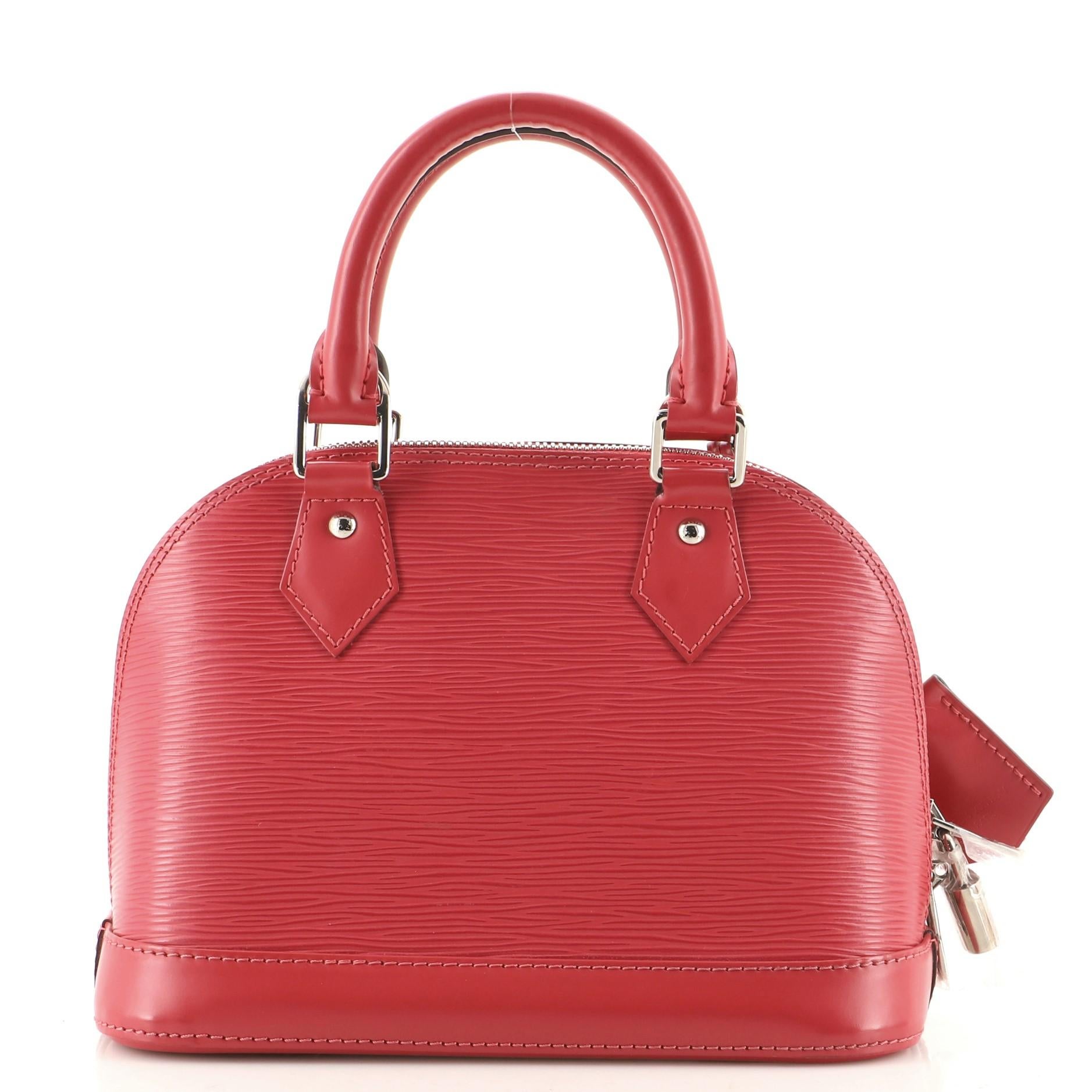 Pink Louis Vuitton Alma Handbag Epi Leather BB